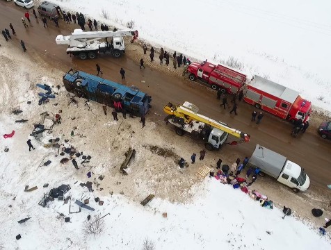 Задержан собственник перевернувшегося автобуса