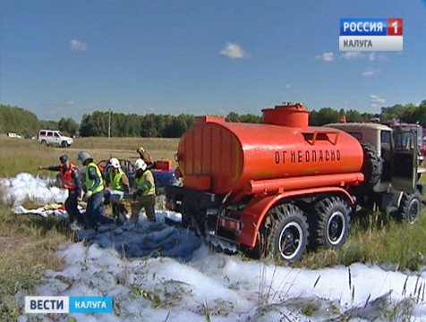 Совместные учения при ликвидации аварий условного ДТП прошли в Калуге