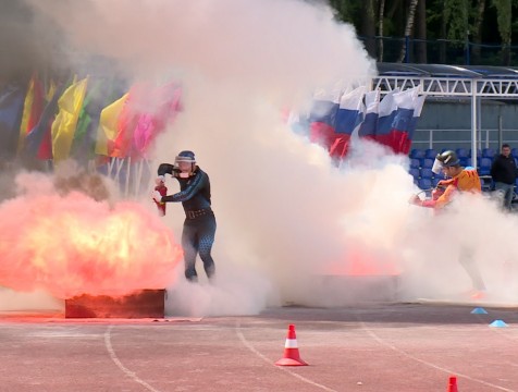 Калужане уступили москвичам в пожарной эстафете