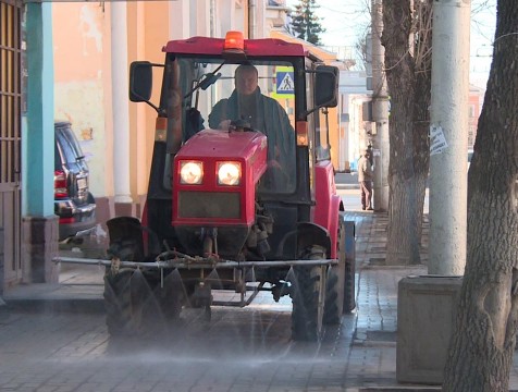 Тротуары Калуги будут дезинфицировать раз в три дня