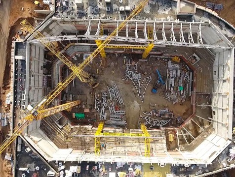 Строительство Дворца спорта в Калуге продолжается, несмотря на пандемию