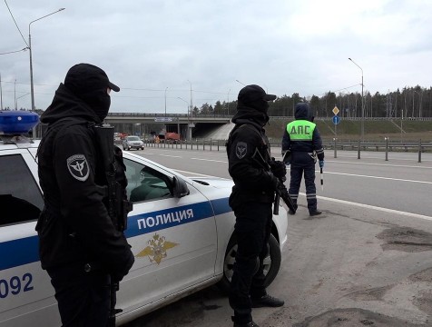 На въезде в Калугу усилены наряды ДПС