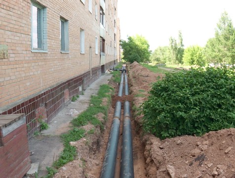 Замена трубопровода в Кондрове будет закончена к августу