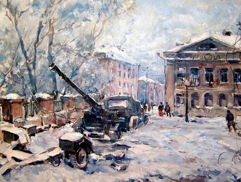 В музее города Жукова представили экспозицию работ военных художников