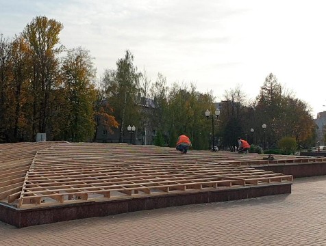 Консервация фонтана является предвестником зимы в Обнинске