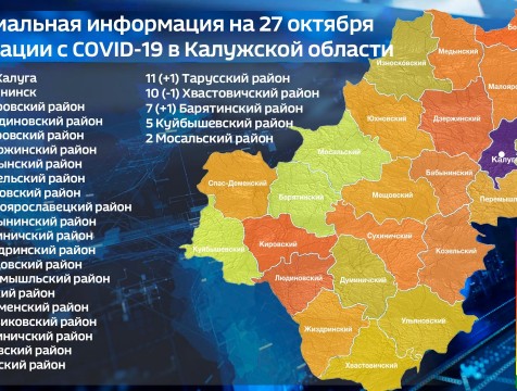 Среди муниципалитетов региона Калуга лидирует по количеству больных COVID-19