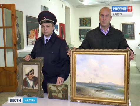 Украденные картины Айвазовского и Поленова вернули в тарусскую галерею