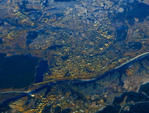 Снимок новогодней Калуги сделали из космоса