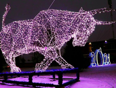 Новогодние арт-объекты установили в Сухиничах