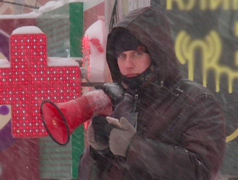 Шумная реклама вернулась в центр Калуги