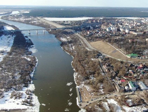Река Ока в Калуге освободилась ото льда