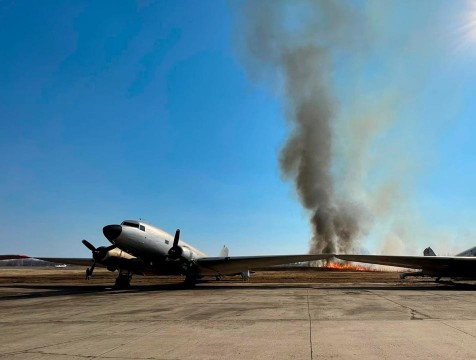 Авиапарк «Орешково» чуть не пострадал из-за пала травы