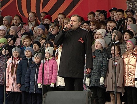 Песни военных лет и солдатская каша: калужане празднует День Победы