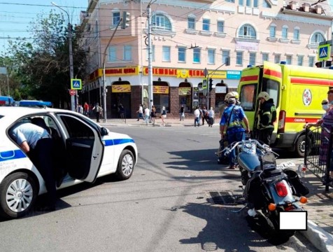 Мотоциклист пострадал в ДТП в центре Калуги