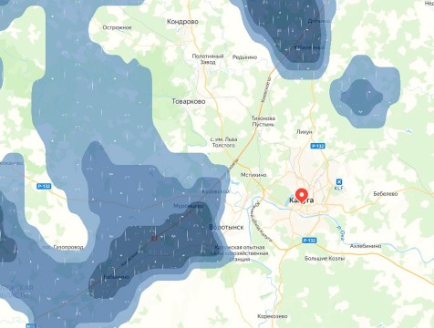 Грозовой фронт приближается к Калуге