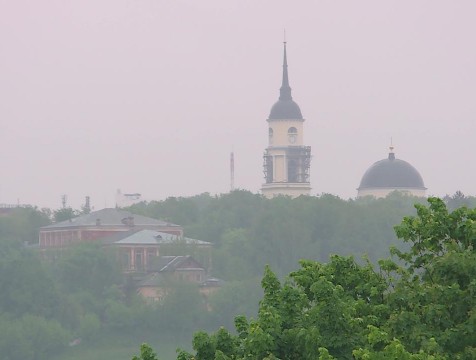 Ливень с грозой идет на Калугу