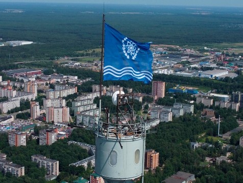 В честь 65-летия Обнинска на метеовышке подняли флаг города