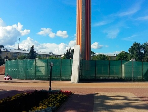 Фонтан на площади Победы в Калуге закрыли на ремонт