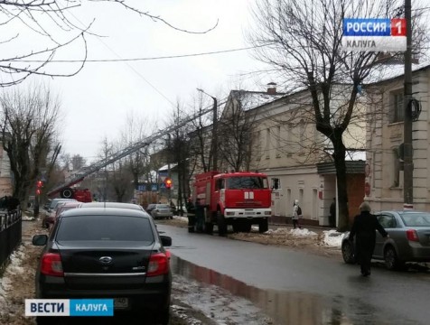 В Калуге горело здание военного госпиталя