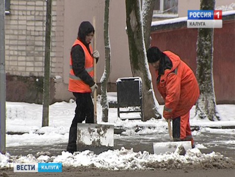 Начальник управления городского хозяйства Калуги остался недоволен качеством уборки улиц от снега