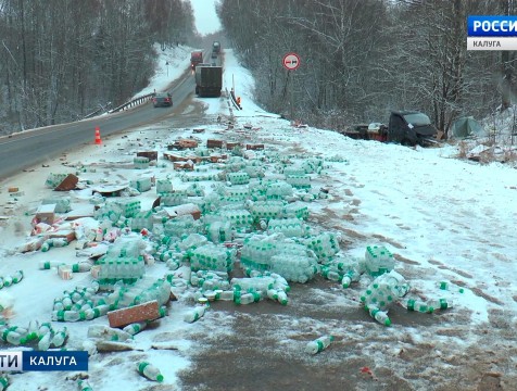 Фура и грузовая «Газель» столкнулись в Боровском районе