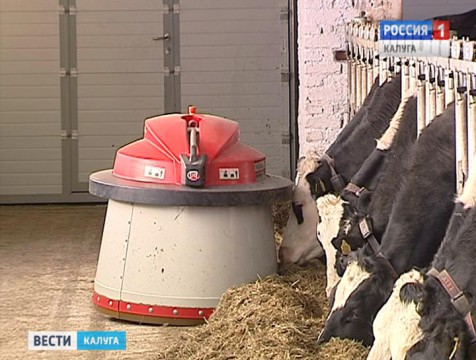 В Юхновском районе открыли роботизированную молочную ферму