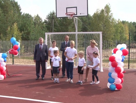 На территории Дворцовской школы открылась новая спортивная площадка